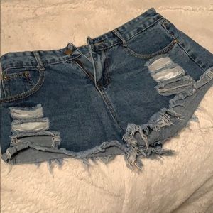 SHEIN Shorts - High Rise Denim Shorts SHEIN Shorts - High Rise Denim Shorts